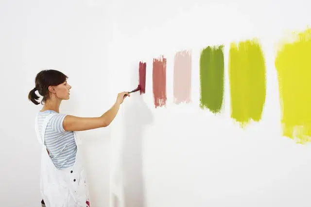 2023 September Vista Painters woman painting swatches
